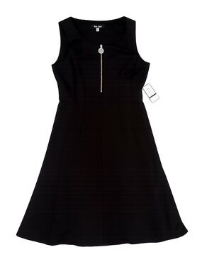 NWT Nine West Black Sleeveless Fit & Flare Dress Size 12
